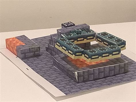 Pixel Papercraft Mini Stronghold Portal Room Part 2