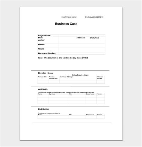 Business Case Template 9 Simple Formats For Word Excel Pdf