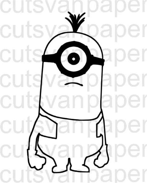 Items Similar To Kevin Minion Digital Cut Files For Cameo Or Silhouette