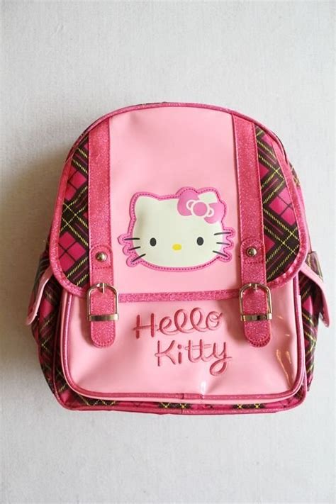 Kids Girls Hello Kitty Cute Pink Backpack Waterproof School Bags Nylon