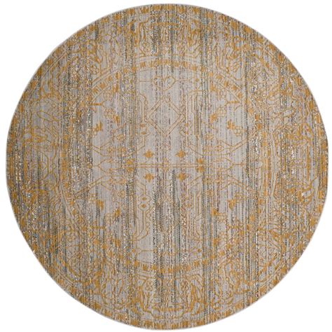 It's sheared in an uneven way to give it extra life. Safavieh Valencia Gray/Gold 6 ft. 7 in. x 6 ft. 7 in. Round Area Rug-VAL104E-7R - The Home Depot