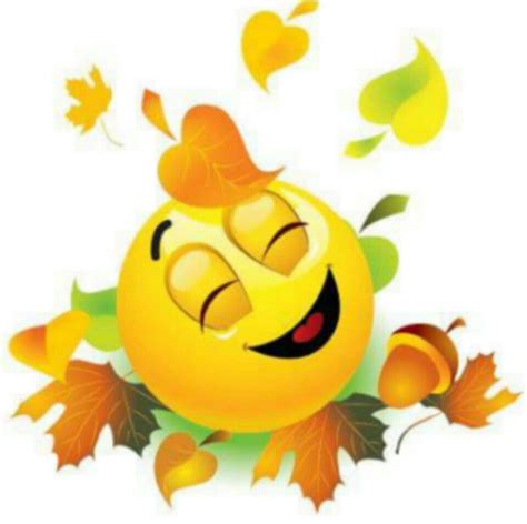 Autumn Emoticon Smiley Funny Emoji Faces Smiley Emoji