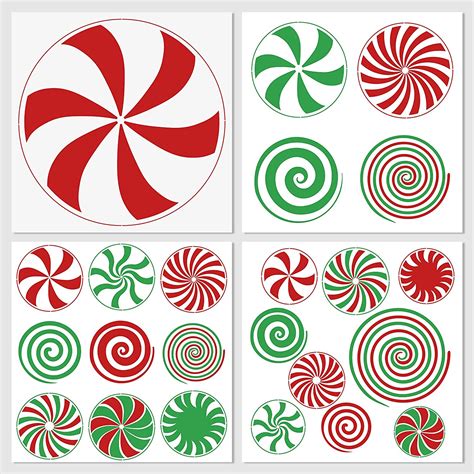 Buy 4 Pcs Christmas Candy Stencil Template For Painting On Wood
