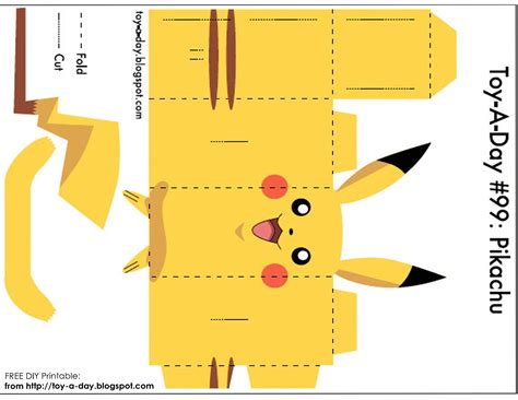 Easy Pokemon Papercraft Diy Printable Paper Box Pocket Monster Pikachu