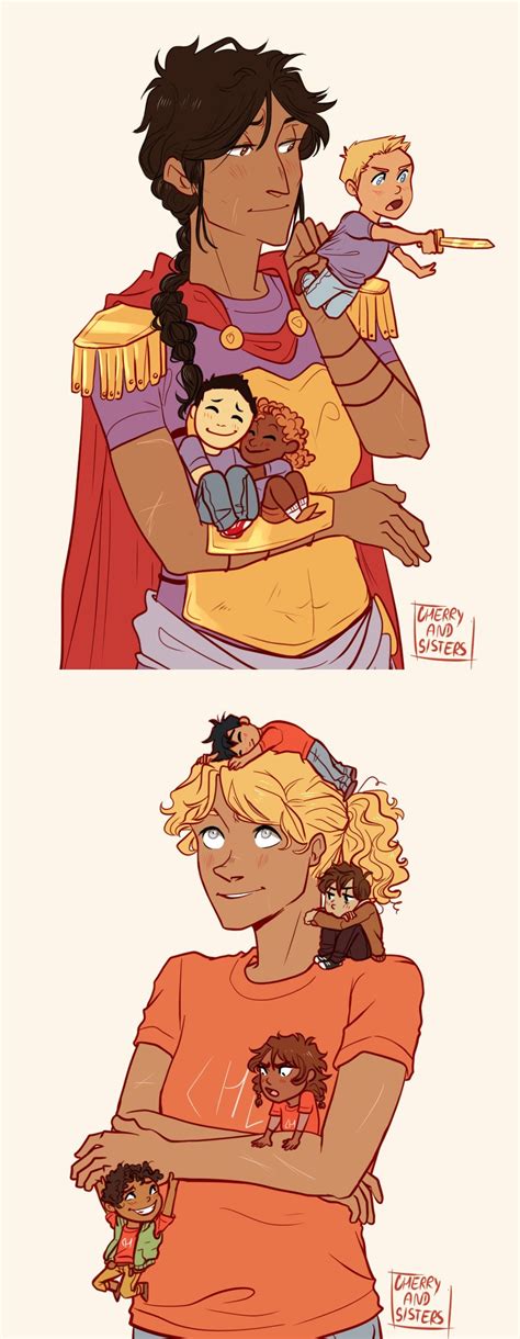 This Is So Cute Little Percy Sleeping On Annabeth And Little Nico