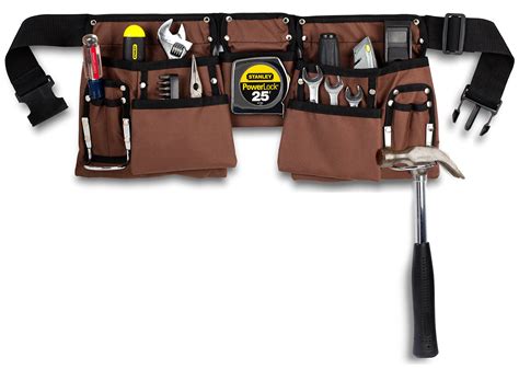 11 Pocket Brown And Black Heavy Duty Construction Tool Belt Work Apron