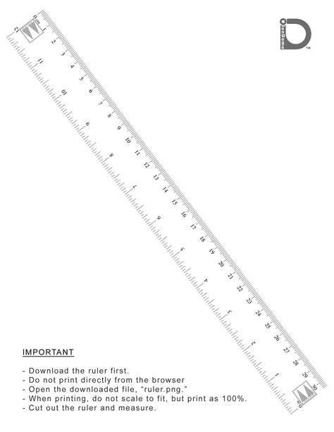 Printable Tb Test Ruler Printable Ruler Actual Size