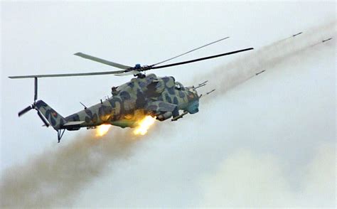 Mil Mi 24 Russian Attack Helicopter Military Machine