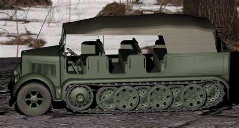 3d Model German Wwii Sdkfz 7 Half Track Cgtrader