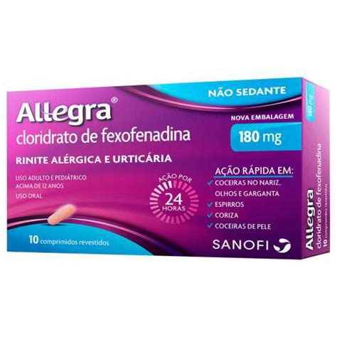 Allegra Com 10 Comprimidos 180 Mg Farmácia Real