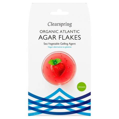 Clearspring Organic Atlantic Agar Flakes Gelling Agent 30g Lorganic
