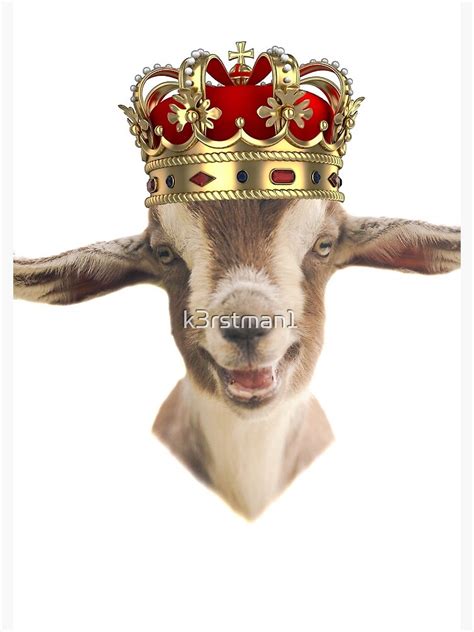 Goat King With Crown Spiral Notebook By K3rstman1 Redbubble