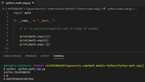 Python Math Exp Python
