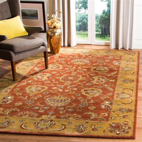 Safavieh Handmade Heritage Traditional Rust Beige Wool Rug On Sale