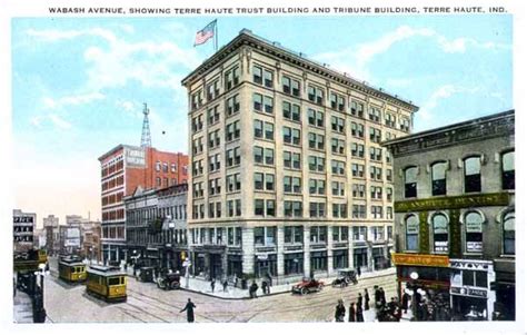 Terre Haute Postcards Wabash Avenue 4 Terre Haute Indiana