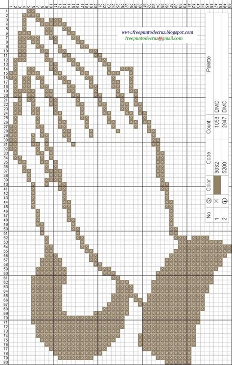 This counted cross stitch pattern of praying hands was created from a painting by albrecht durer. Praying hands | Cruz de crochê, Ponto cruz graficos gratis ...