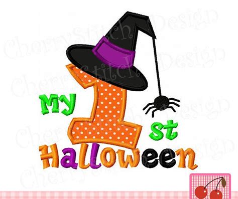 My 1st Halloween Witch Hat Number 1 Halloween Number 1 Etsy Machine