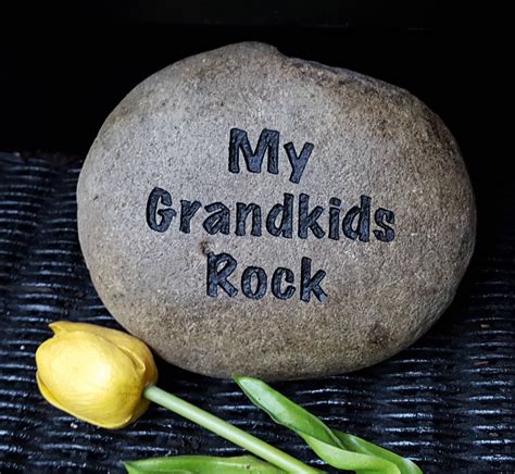 My Grandkids Rock T For Grandma Personalized Name Rocks Etsy