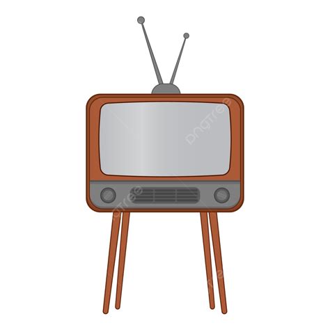 Retro Tv Antik Retro Televisi Vintage Png Dan Vektor Dengan