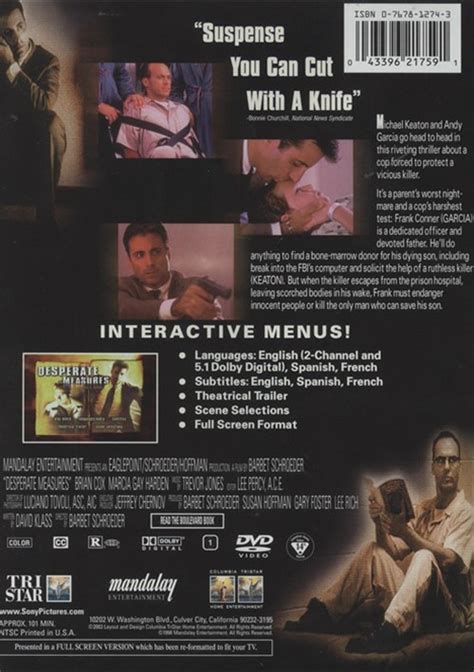 Desperate Measures Dvd 1998 Dvd Empire