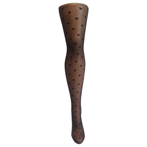 Black Heart Patterned Fashion Tights