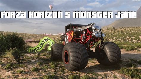 Forza Horizon Monster Truck Showcase Driving The Bone Shaker Monster Truck Stunt Show Youtube