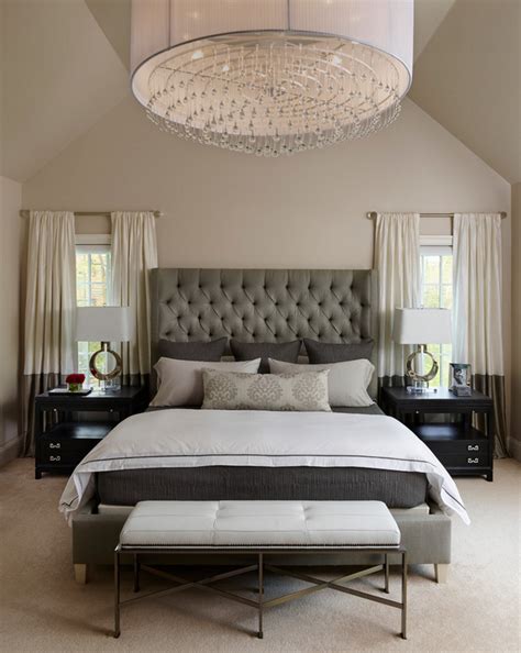 What is creative interior design? Inspiration for a transitional master bedroom with beige ...