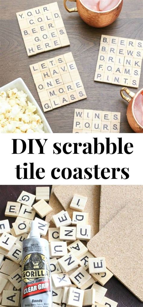 How To Make Scrabble Tile Diy Coasters Green With Decor Scrabble