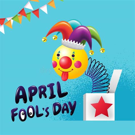 April Fool S Day Typography Colorful Flat Design Stock Vector