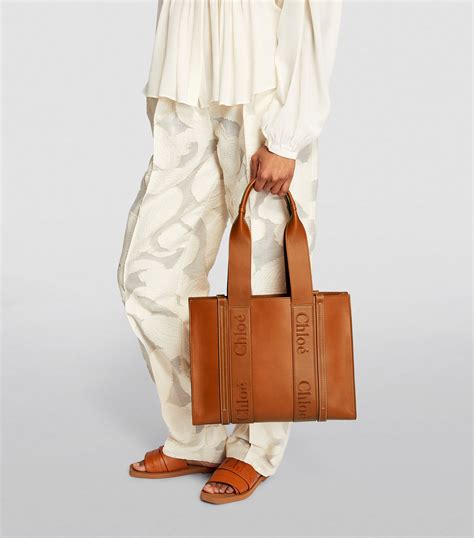 Chloé Medium Leather Woody Tote Bag Harrods Us