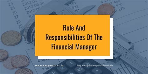 The main role of finance and administration is to enforce the program staff to adhere to the organization's financial and administrative policies. Role And Responsibilities Of The Financial Manager ...