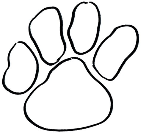 Puppy Paw Print Outline Clipart Best