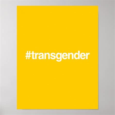 Hashtag Transgender Poster Zazzle