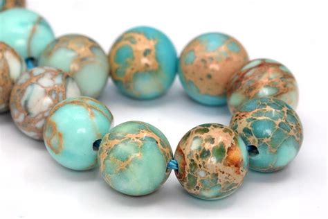 8mm Icy Blue Imperial Jasper Beads Grade Aaa Natural Gemstone Etsy