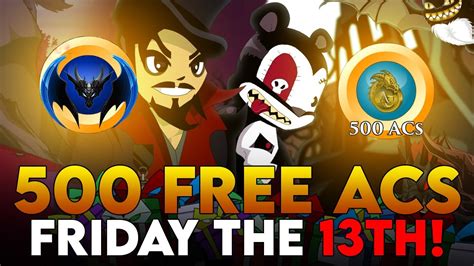 Aqw 500 Free Acs Honorable Hero Friday The 13th Youtube