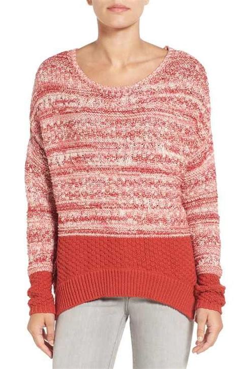 Caslon Colorblock Marl Knit Sweater Regular And Petite Marled Knit