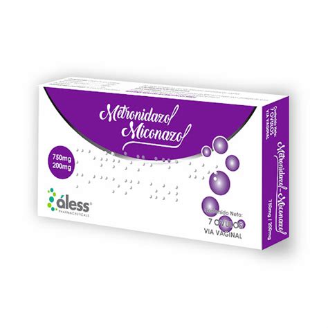 Metronidazol Miconazol 750mg200mg 7 Óvulos Aless Pharmaceuticals