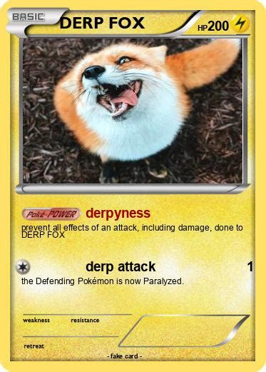 Pokémon Derp Fox 1 1 Derpyness My Pokemon Card