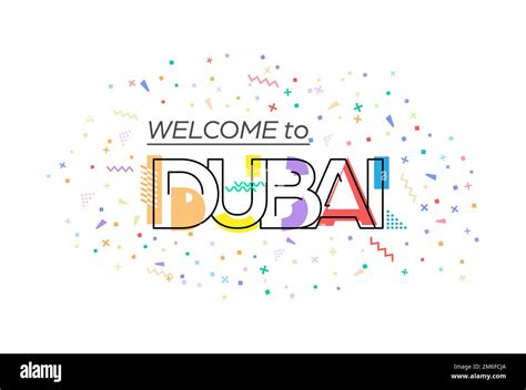 Welcome To Dubai Vector Lettering For Greetings Postcards Posters