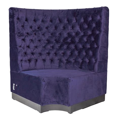 Purple Velvet Booth Seating Corner Modular Seating Hire