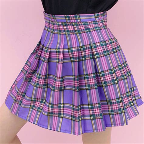 Purple Pleated Skirt Kokopiecoco