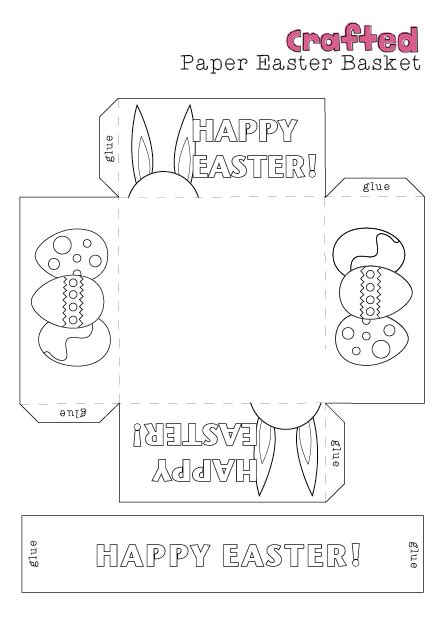 Easter Craft Printable Easter Basket Crafted