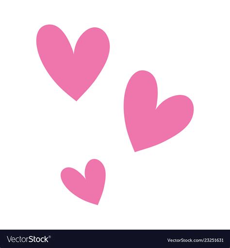 Cute Hearts Floating Pastel Colors Royalty Free Vector Image