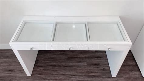 Diy on how you can create a glass top vanity table for free! ZARA PRO Vanity Table | Vanity table, Glass shelves in ...