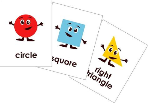 Teaching Shapes Flashcards And Clipart School Teacher Clip Etsy