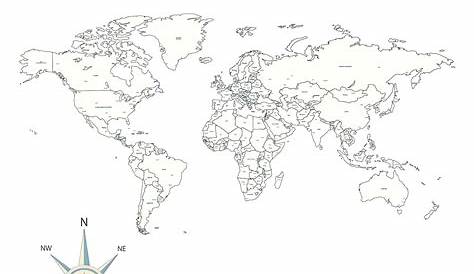 4 Best Images of Printable World Map Showing Countries - Kids World Map