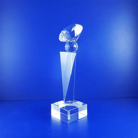 Crystal Glass Diamond Trophy Awards Recognition Achievement Etsy