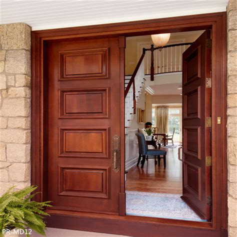 Solid Wood Main Entrance Wooden Door Designs