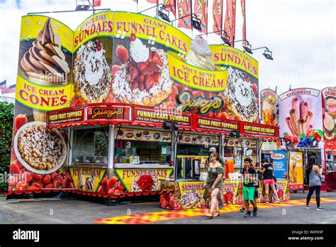 Food Stand at the Alameda County Fair in Pleasanton California Stock