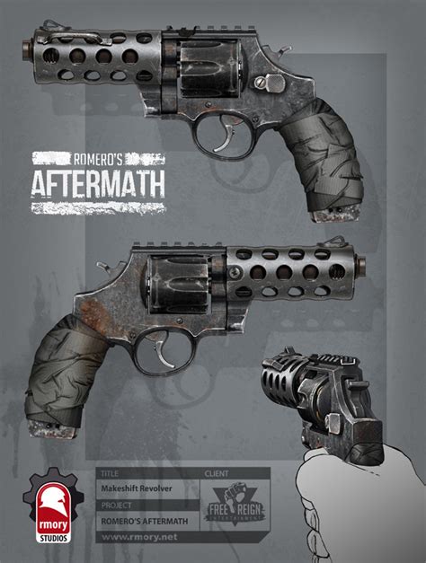 Artstation Romeros Aftermath Makeshift Revolver Kris Thaler